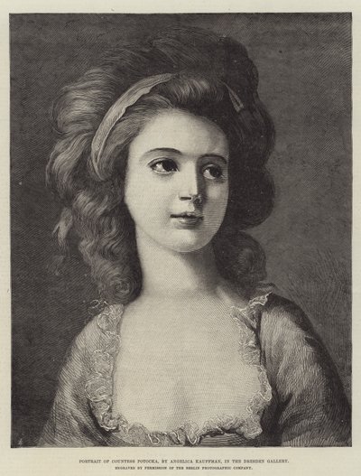 ドレスデン美術館のポテッカ伯爵夫人の肖像 作： Angelica Kauffmann
