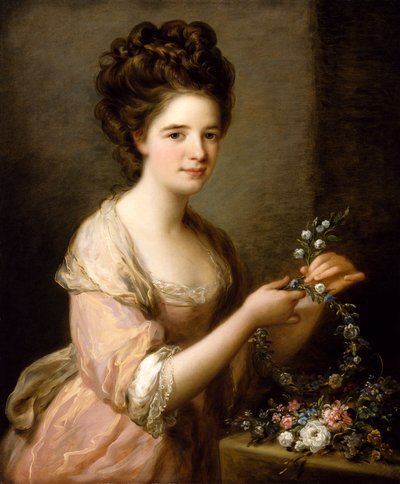 エレノアの肖像、ローダーデール伯爵夫人、c.1780-81（キャンバスに油彩） 作： Angelica Kauffmann