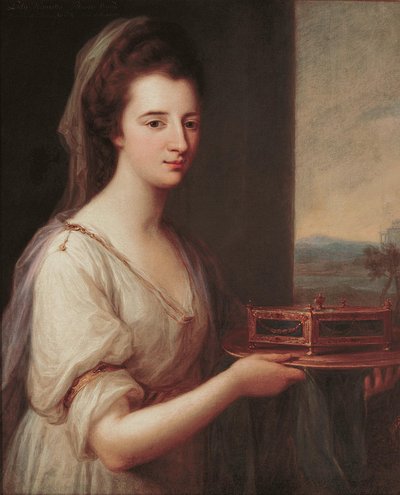 レディヘンリエッタウィリアムズウィンの肖像、1769年頃。 作： Angelica Kauffmann
