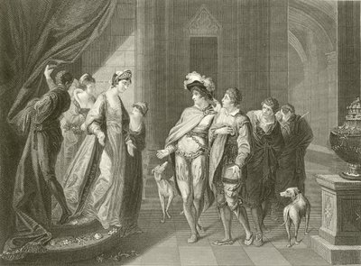 エドガーとエルフリダのインタビュー 作： Angelica Kauffmann