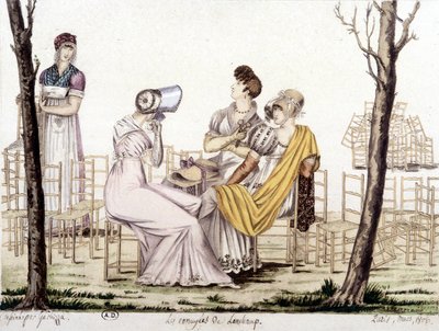 Les ennuyés de Lonchamp, 1806年3月。ガルビッツァの絵。 作： Angelo (after) Garbizza