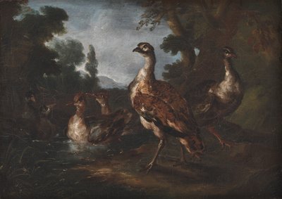 鳥のいる風景 作： Angelo Maria Crivelli