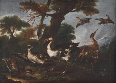鳥のいる風景 作： Angelo Maria Crivelli