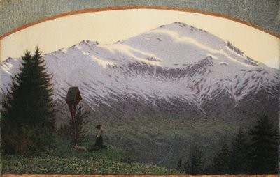 1910年の夕方、アヴェマリア。 作： Angelo Morbelli