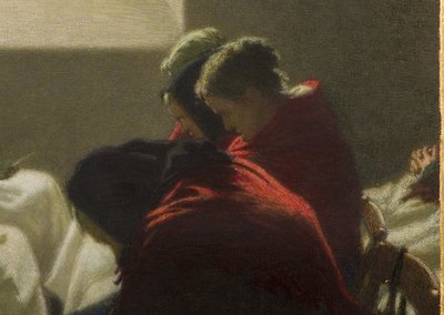 空の椅子、1903 作： Angelo Morbelli