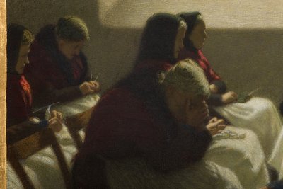 空の椅子、1903 作： Angelo Morbelli