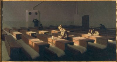 イタリア、ヴェネツィア、残された者たちのクリスマス 作： Angelo Morbelli