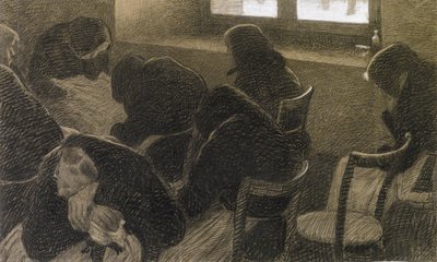 冬のシエスタ、c。 1902年。 作： Angelo Morbelli
