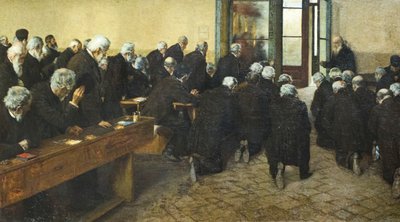ヴィアティカム、1884年（キャンバスに油彩） 作： Angelo Morbelli