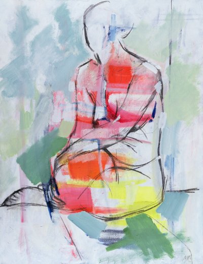 座ったままのヌード, 2010 作： Angie Kenber