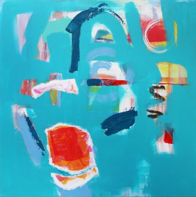 私の中の光、2021年（キャンバスにアクリルとコラージュ） 作： Angie Kenber