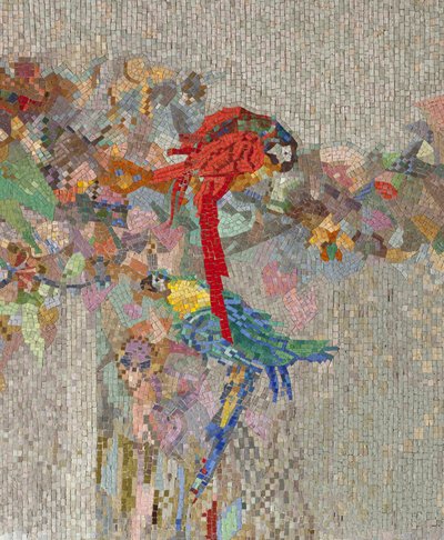 花と鳥、1914年（モザイク） 作： Angiolo DAndrea