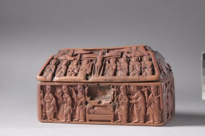 木製の棺：キリストの生涯の場面、c.1050 作： Anglo Saxon