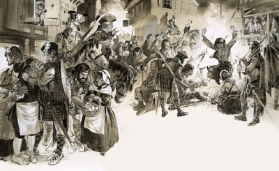 1745年、若き僭主チャールズ・エドワード・スチュアートがイングランドに侵攻 作： アンガス・マクブライド