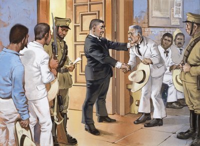 メキシコの未完の革命（紙にグワッシュ） 作： Angus McBride