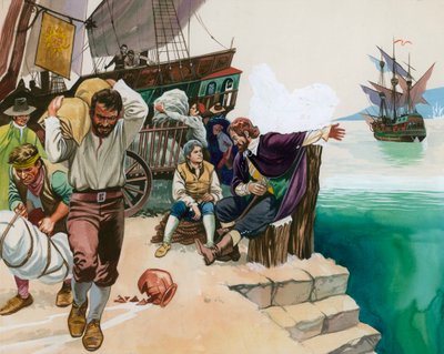 港に上陸する海賊たち 作： Angus McBride