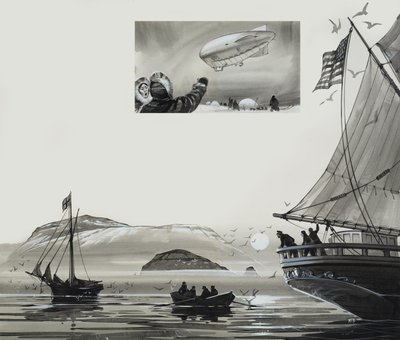 ロアルド・アムンセン（1872-1928）（紙にグワッシュ） 作： Angus McBride