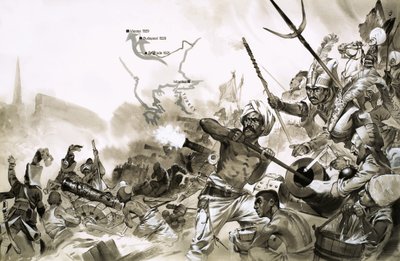 1529年、スレイマンのトルコ軍がウィーンを包囲 作： Angus McBride