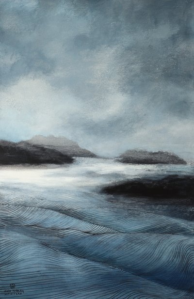 霧に包まれた海岸の波 作： Ania Witwitzka