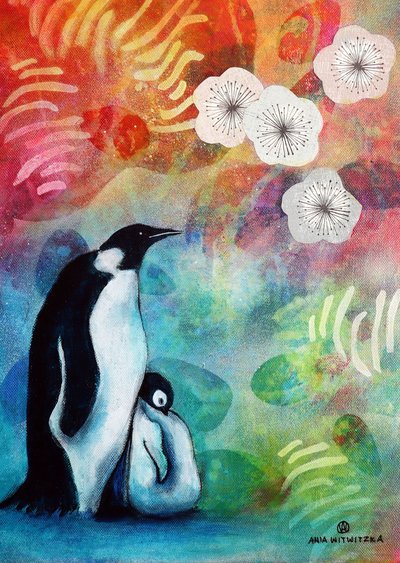 ペンギンファミリー・ブロッサム 作： Ania Witwitzka