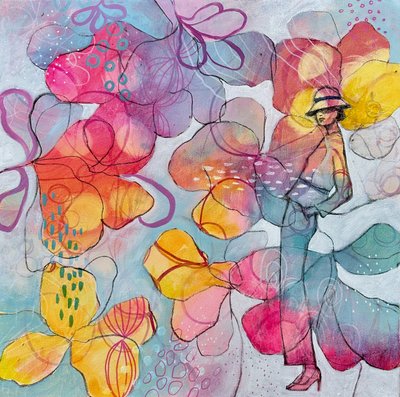鮮やかな花のミューズ 作： Ania Witwitzka