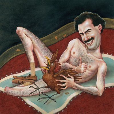 ボラット, 2006 （アクリル、イラストレーションボード） 作： Anita Kunz