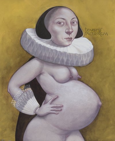 暗い日々、2019年（イラストレーションボードにアクリル絵の具） 作： Anita Kunz
