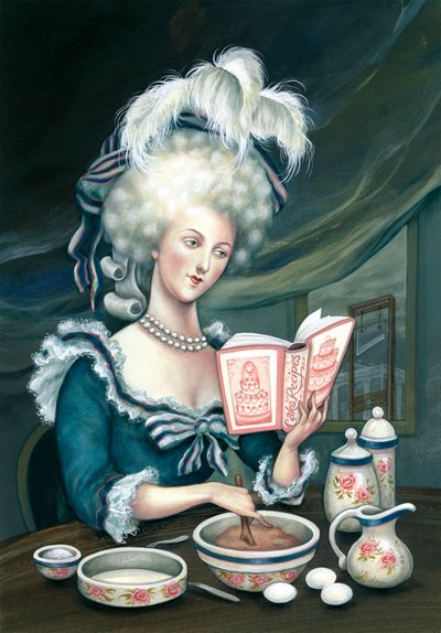 Let them eat cake, 2015（イラストレーションボードにアクリル、未発表） 作： Anita Kunz