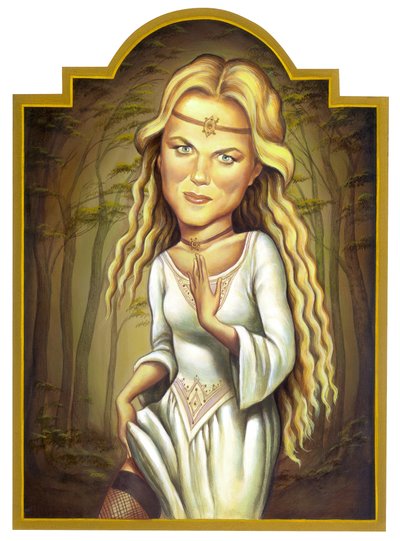 ニコール・キッドマン 2002年 （アクリル、イラストレーションボード） 作： Anita Kunz