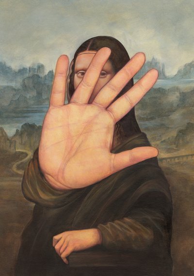 写真はご遠慮ください！、2022年（アクリル、イラストレーションボード） 作： Anita Kunz