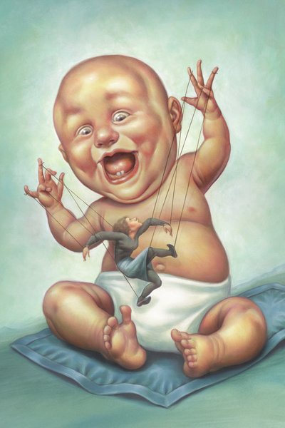 パペットマスター, 2001 （アクリル、イラストレーションボード） 作： Anita Kunz