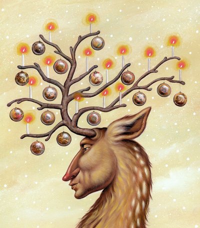 トナカイ, 2006 (イラストレーションボードにアクリル), 未光沢 作： Anita Kunz