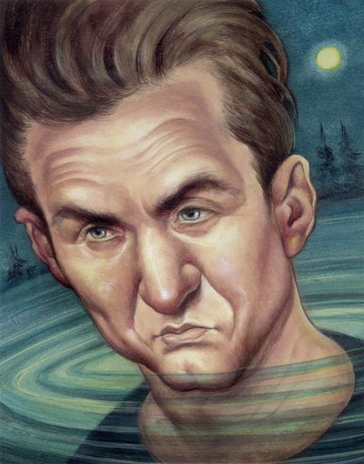 ショーン・ペン 2003年 （アクリル、イラストレーションボード） 作： Anita Kunz