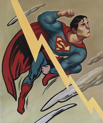 スーパーマン, 2000 （アクリル、イラストレーションボード） 作： Anita Kunz