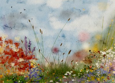 色鮮やかな花畑 作： 