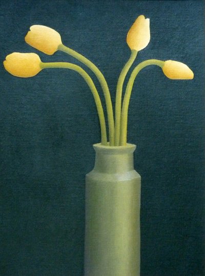 4つの黄色のチューリップ、1982 作： Anna Phillips