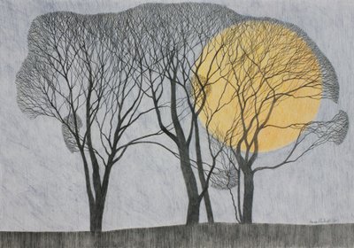 Megamoon、2011年（紙に色鉛筆） 作： Anna Phillips