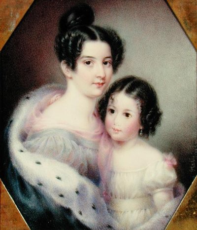 チャールズ・アレクサンダー・クリントン夫人（アン・ホーン）とその娘 作： Ann Hall