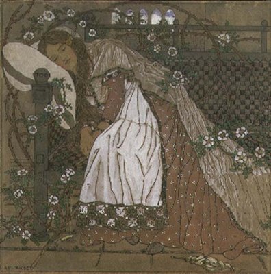 Charles Perrault (1628-1703) による眠れる森の美女の挿絵 作： Ann MacBeth