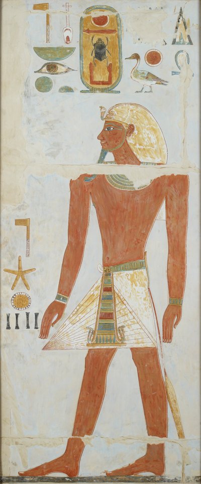 壁画の複製、Deir el Bahri Great Temple、アヌビス礼拝堂、20 世紀 作： Anna