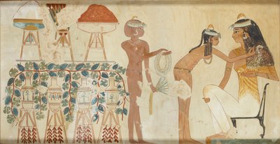 ジェセルケレソンブの個人墓 38 の壁画の複製、テーベ 1 世、1、69 ～ 70、20 世紀 作： Anna