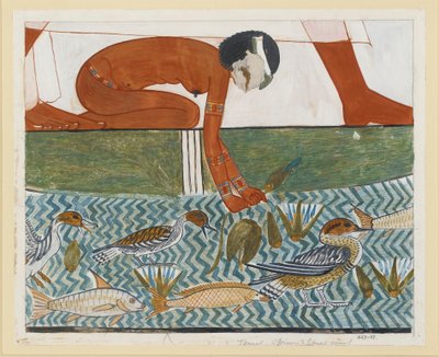 メンナの個人墓 69 の壁画の複製、テーベ 1 世、1、134 ～ 139、20 世紀 作： Anna