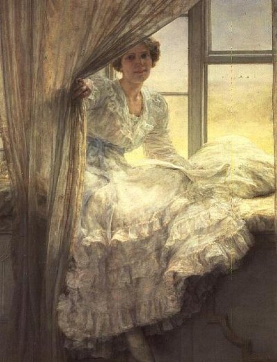 窓辺で 作： Anna Alma Tadema