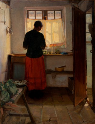 厨房のメイドさん 作： Anna Ancher