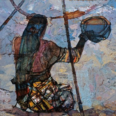 釣りの女 作： Anna Contemporary Artist Kostenko