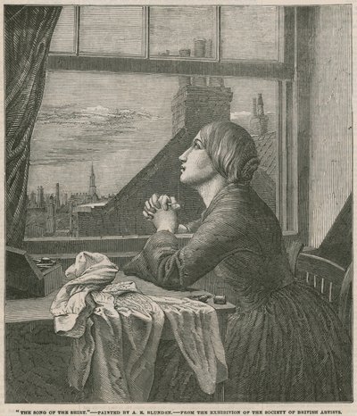 シャツの歌」A・E・ブランデン画(彫刻) 作： Anna E. Blunden
