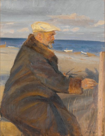 海岸のミカエルアンカー絵画 作： Anna Ancher