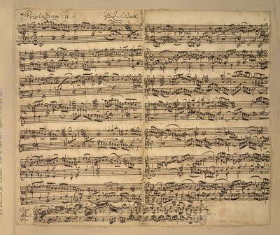 MS 35021、f.8r、ヘ長調前奏曲、Das Wohltemperierte Clavier、book 2、Johann Sebastian Bach を追加 作： Anna Magdalena Bach