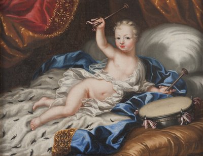 Le roi Charles XII (Carl de Suede), enfant - 子供の頃のスウェーデン王チャールズ XII (1682-1718) の肖像画、Ehrenstrahl、Anna Maria (1666-1729) 作。 キャンバスに油彩 作： Anna Maria Ehrenstrahl