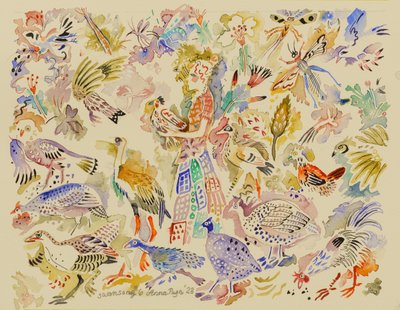 6 白鳥の歌、2023年（水彩画） 作： 